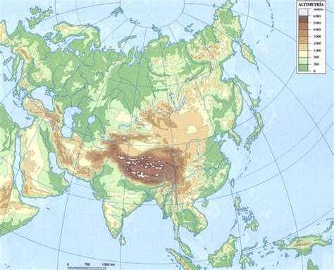 Alrededor submarino evolución mapa fisico de asia sin nombres
