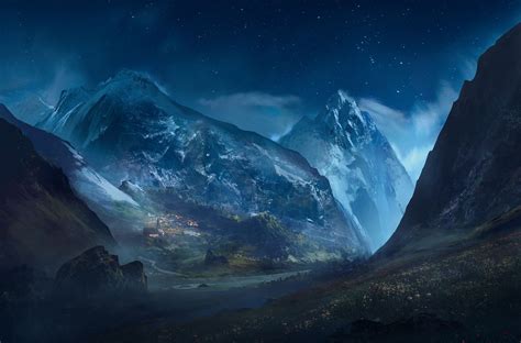 Cool Mountain Fantasy Art Wallpapers Wallpaper Cave