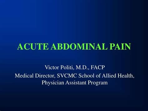 Ppt Acute Abdominal Pain Powerpoint Presentation Free Download Id
