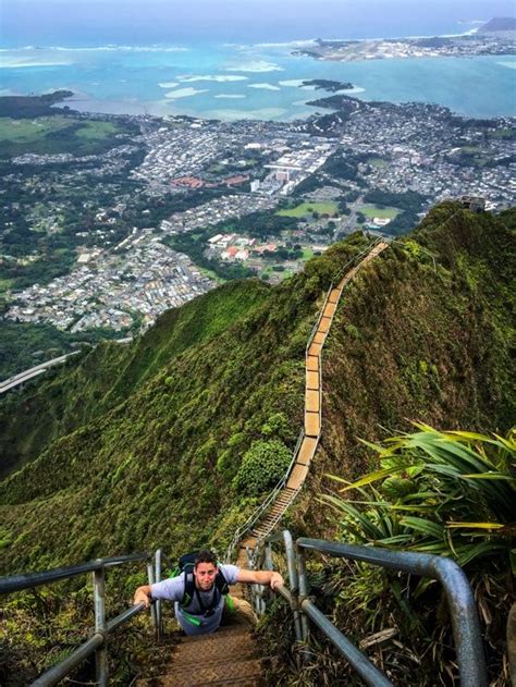 Stairway To Heaven Hawaii Hike Epic Haiku Stairs Oahu Trail Stairway