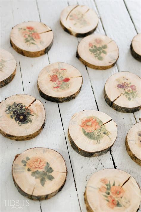 Get Crafting This Summer These Botanical Wood Slices Are Such A Fun