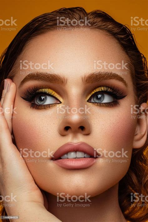 Beautiful Woman With Bright Makeup Stock Photo Download Image Now