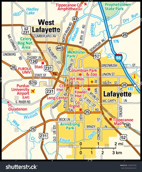 Map Of West Lafayette Indiana World Map