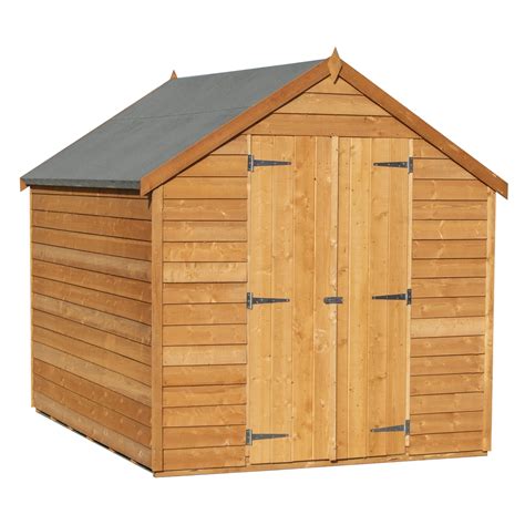 8 X 6 Super Value Overlap Apex Garden Wooden Shed 2 Windows