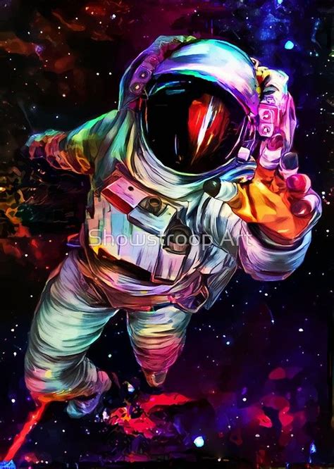 Deep Colour Astronaut Art Print By Showstroop Art Astronaut Art