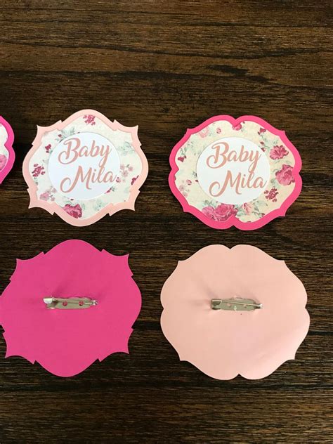 Baby Shower Guest Pins Etsy