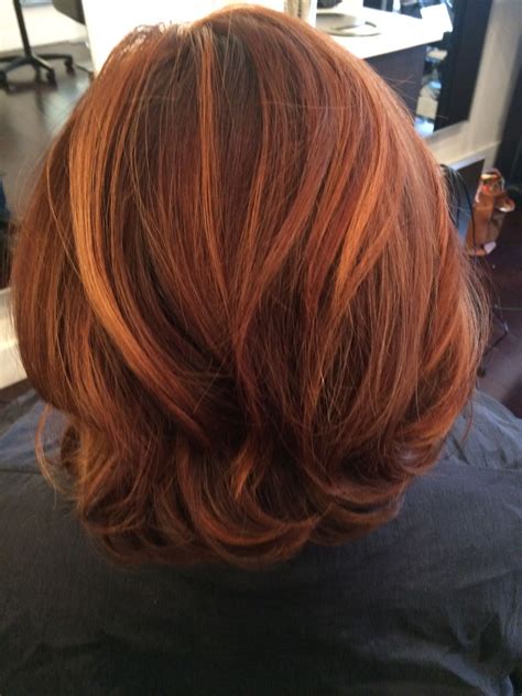 It's a classic neutral that suits everyone. Multi-dementional auburn red with honey highlights. Hair ...