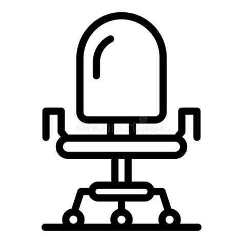 Ergonomic Office Chair Icon Outline Style Stock Vector Illustration