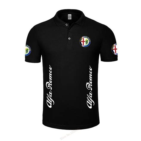 Men Polo Shirt Short Sleeves Collar Alfa Romeo Polo Shirts Summer