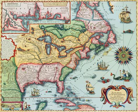 17th Century Map Of North America Posters And Prints By Corbis
