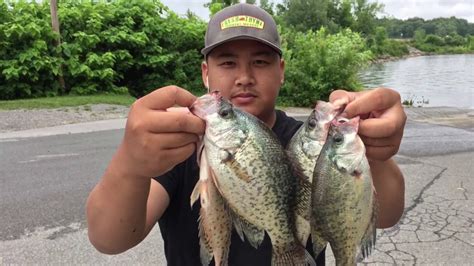 Summer Crappie Fishin From The Bank Youtube