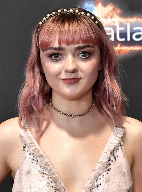 Maisie Williams Pink Bangs And Lob Best Celebrity Haircuts 2019