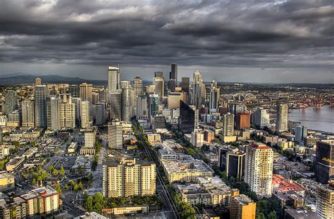 Seattle Washington Usa Megapolis From Above Hd Wallpaper Pxfuel