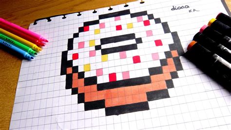 The best gifs are on giphy. Pixel Art | How to draw Pixel Kawaii Donut | Donut tekenen ...