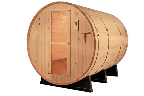 6 Foot Canadian Pine Wood Barrel Sauna Wet Dry Spa 4