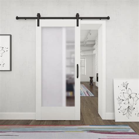 Colonial Elegance Glass Barn Door With Installation Hardware Kit Wayfair