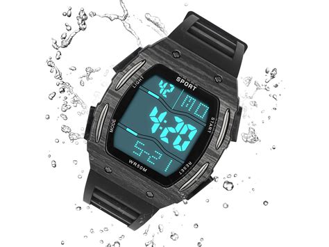 men s digital sport watch eeekit 5m waterproof large face military wrist alarm watches ts