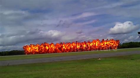 Fighter Jet Stages Napalm Drop At Air Show Buy Sell Or Upload Video