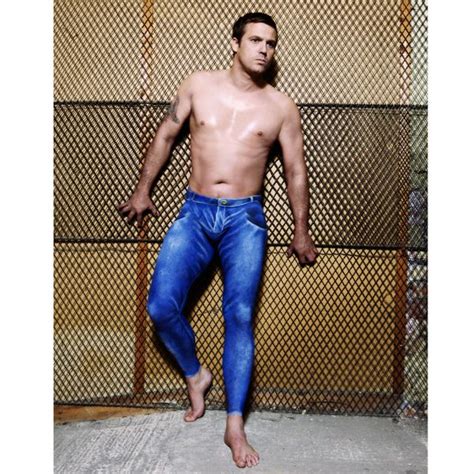 Male Model With Body Painted Blue Jeans Body Painting Men Body