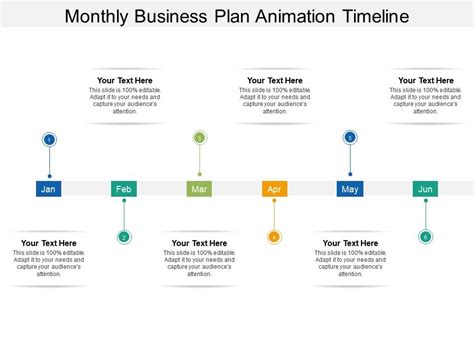 Monthly Business Plan Animation Timeline Templates Powerpoint