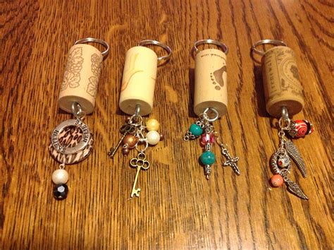 Cork Keychains Made By My Mother And Me Wine Cork Jewelry Cork