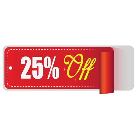 25 Percentage Off Sale Tag Vector Badge Template 7702469 Vector Art At