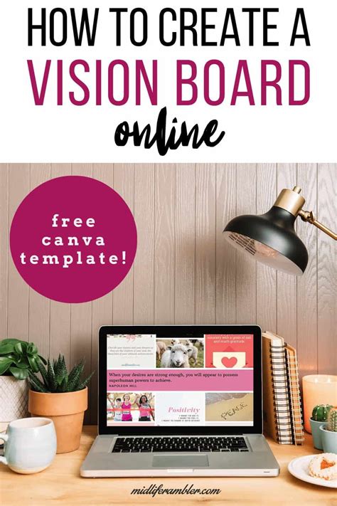 How To Make A Digital Vision Board With Free Template Midlife Rambler