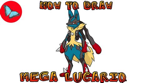 How To Draw Mega Lucario Pokemon Drawing Animals Youtube