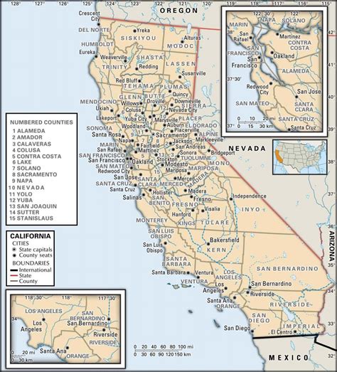 State And County Maps Of California Map Of Northern California Cities