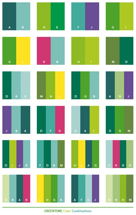 green tone color schemes color combinations color palettes for print cmyk and web rgb
