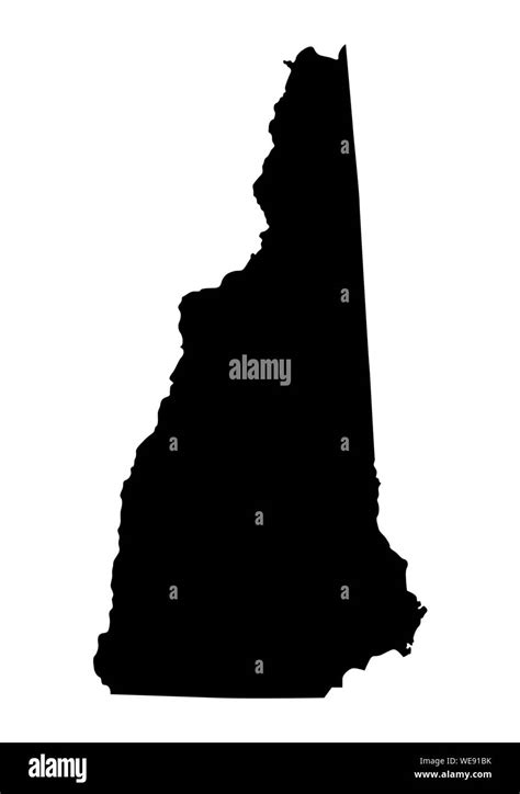 New Hampshire Silhouette Map Stock Vector Image And Art Alamy