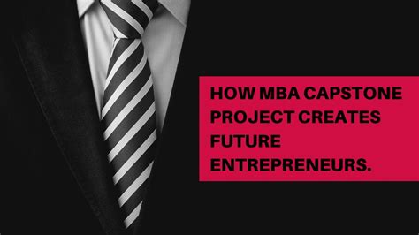 Dr Prakash Bhosale How Mba Capstone Project Creates Future Entrepreneurs Youtube