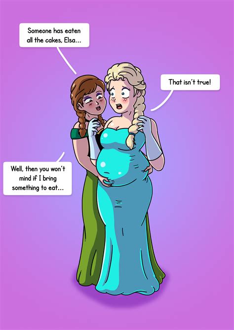 Elsa And Anna Weight Gain Part 15 Commission By Xmasterdavid On Deviantart