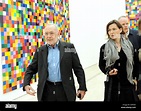 Deutsche Künstler Gerhard Richter, begleitet von seiner Frau Sabine ...