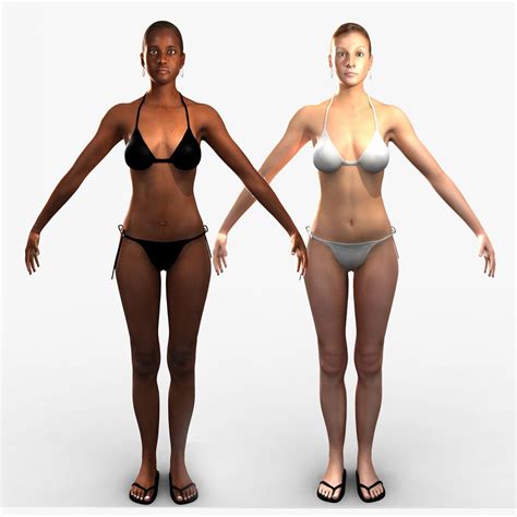 Black Female Rigged 3d Model 50 Unknown Max 3ds Dae Fbx Pwc