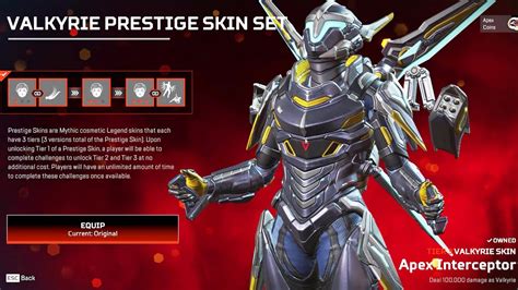 New Valkyrie Prestige Skin Set Skin Finisher Mythic Divetrail