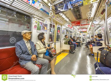 Tokyo Subway Inside Editorial Photo Image Of Asian Rail 94771681