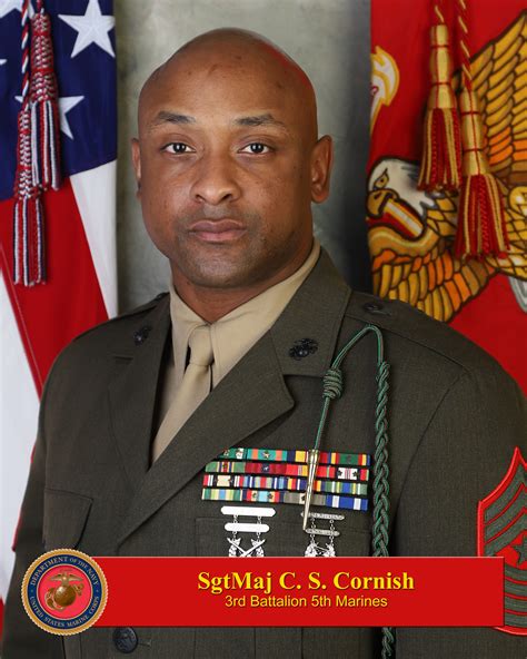 Sgtmaj Cornell S Cornish 1st Marine Division Biography