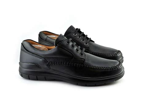 ECCO Seawalker Mens Shoes Black Leather Lace Up Size 42 US 8-8.5 M # ...