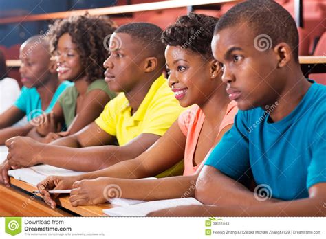 Group African University Students Stock Image Image Of Afro Male