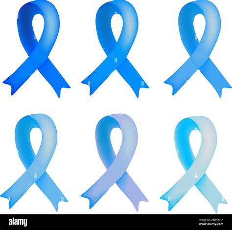 Un Conjunto De Seis Tonos De Cintas Azules D A Mundial Del C Ncer De Pr Stata Infograf As