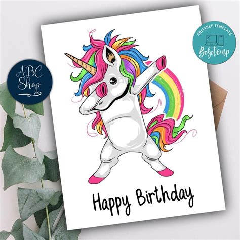 Maybe you would like to learn more about one of these? Printable Funny Unicorn Happy Birthday Cards Instant Download | Bobotemp