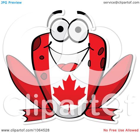 Clipart Canadian Flag Frog Royalty Free Vector