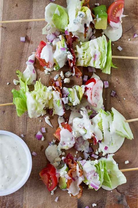 Wedge Salad Skewers Recipe Recipes Food Healthy Summer Salads