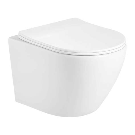 Oscar Short Projection Wall Hung Toilet And Soft Close Seat Small Toilets