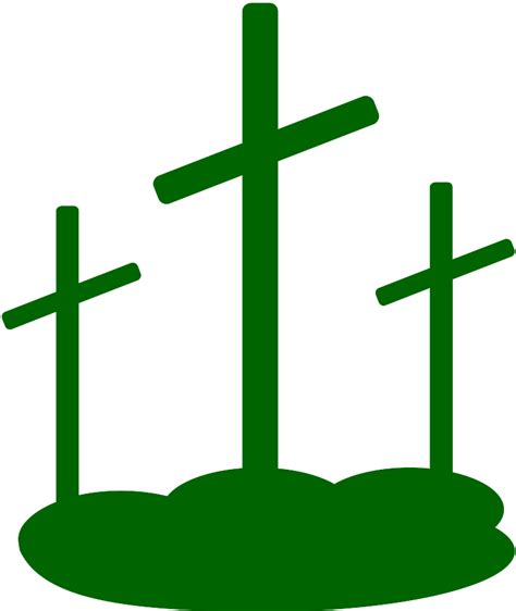 Three Crosses Silhouette Free Vector Silhouettes