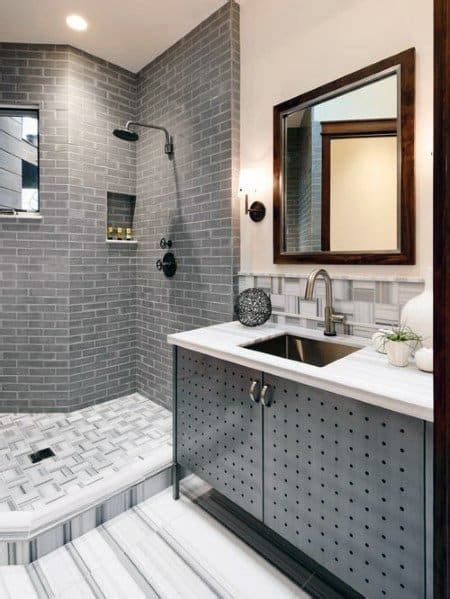 Need some bathroom tile ideas for your washroom renovation? Top 60 Best Grey Bathroom Tile Ideas - Neutral Interior ...