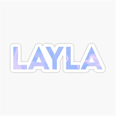 Layla Name Sticker For Sale By Ellebackup Redbubble