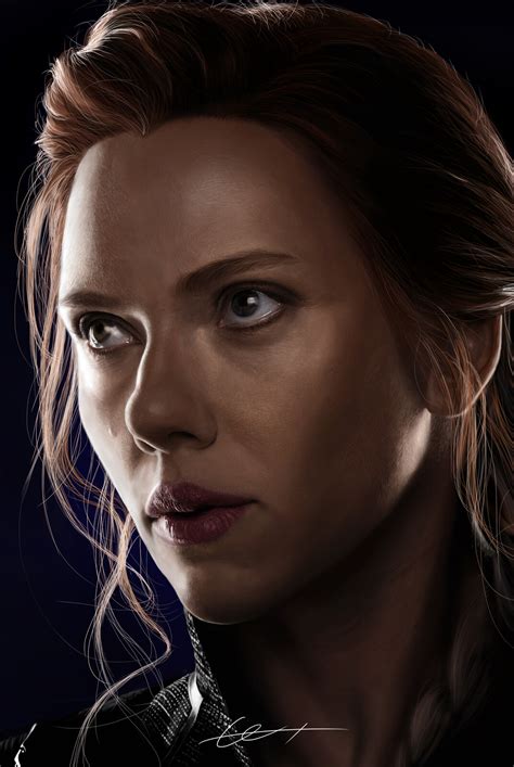 Age of ultron, captain america: bark ross - Digital Painting- Black Widow((Scarlett Johansson)