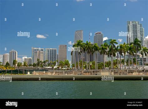 Skyline Of Downtown Miami Miami Florida Usa Stock Photo Alamy